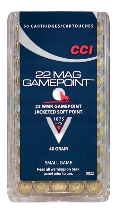 Cci 0022 Gamepoint Rimfire 22WMR 40gr Jacketed Soft Point 50 Per Box/40 Cas view 2