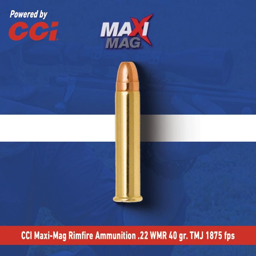 CCI Ammunition 0023 Maxi-Mag Rimfire 22WMR 40gr Total Metal Jacket 50 Per B view 2