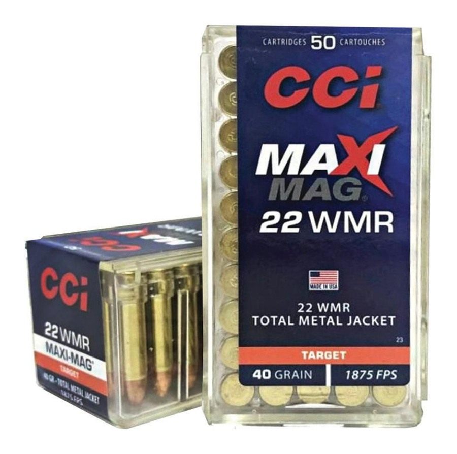 CCI Ammunition 0023 Maxi-Mag Rimfire 22WMR 40gr Total Metal Jacket 50 Per B view 3