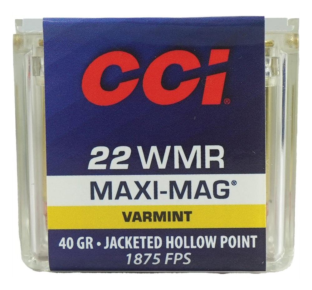 Cci 0024 Maxi-Mag Rimfire 22WMR 40gr Jacketed Hollow Point 50 Per Box/40 Ca view 2
