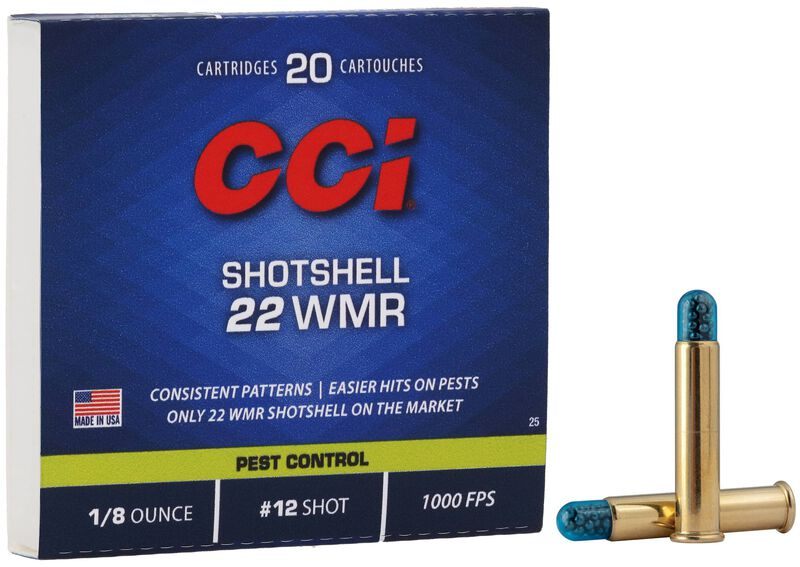 CCI Ammunition 0025 Pest Control Shotshell 22WMR 52gr 12 20 Per Box/100 Cas view 2