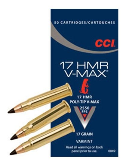 CCI Ammunition 0049 Vmax 17HMR 17 gr Hornady 50 Per Box/40 Case view 2
