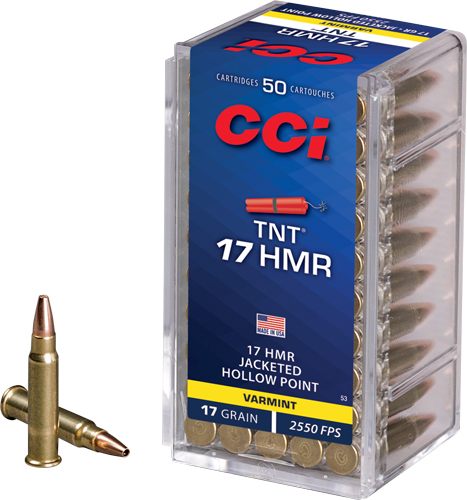 CCI Ammunition 0053 TNT 17HMR 17gr Jacketeded Hollow Point 50 Per Box/40 Ca view 2