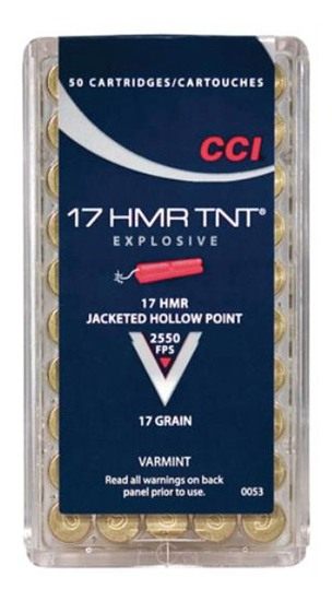 CCI Ammunition 0053 TNT 17HMR 17gr Jacketeded Hollow Point 50 Per Box/40 Ca view 3