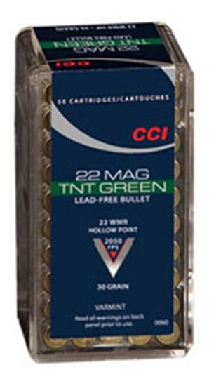 CCI 0060 TNT Green 22WMR 30gr Speer Hollow Point 50 Per Box/40 Case view 3