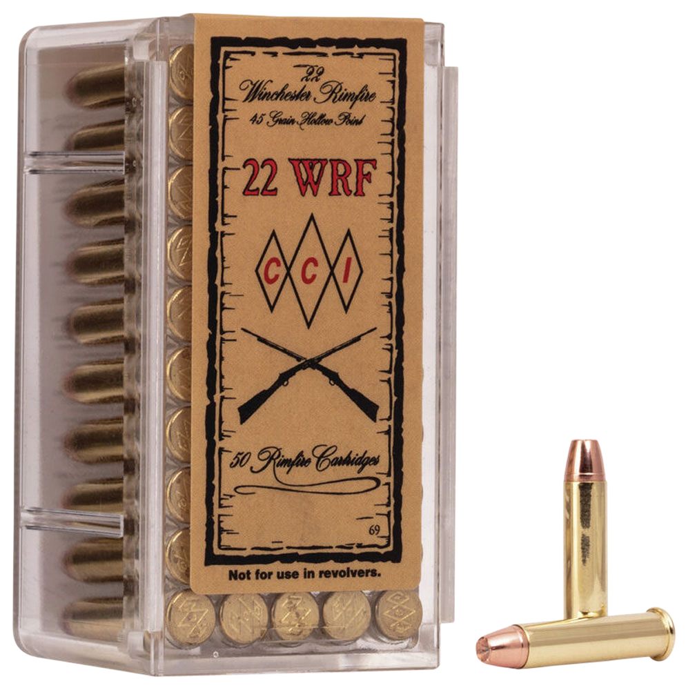 CCI 0069 Specialty WRF Rimfire 22WRF 45gr Jacketed Hollow Point 50 Per Box/