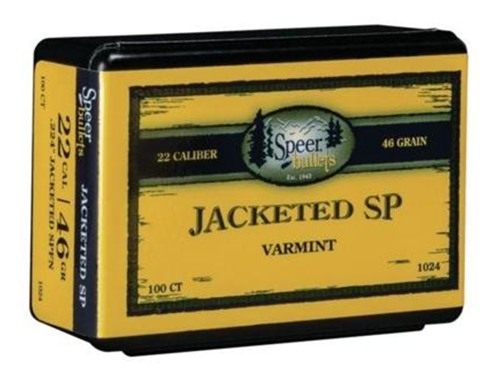 Speer Varmint Soft Point Rifle Bullets .224 cal .224in 40 gr JSP 100/ct