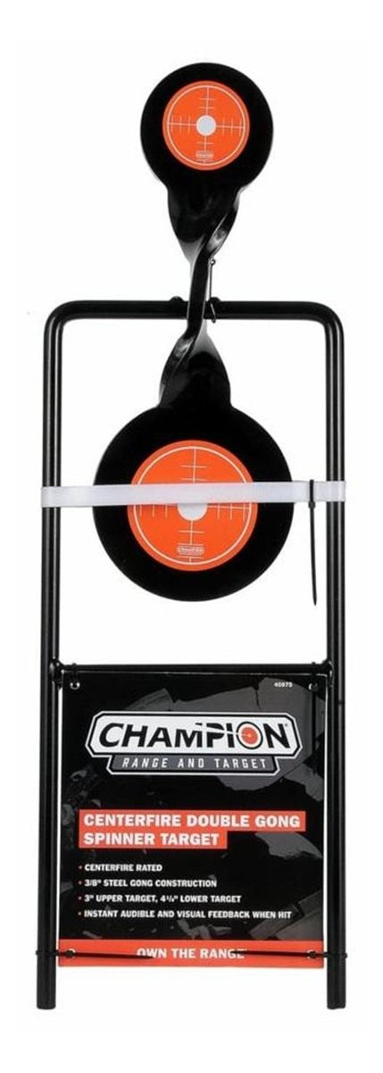 Champion Targets 40875 Gong Spinner 3in Top Target/4.7in Bottom Black/Orang view 2