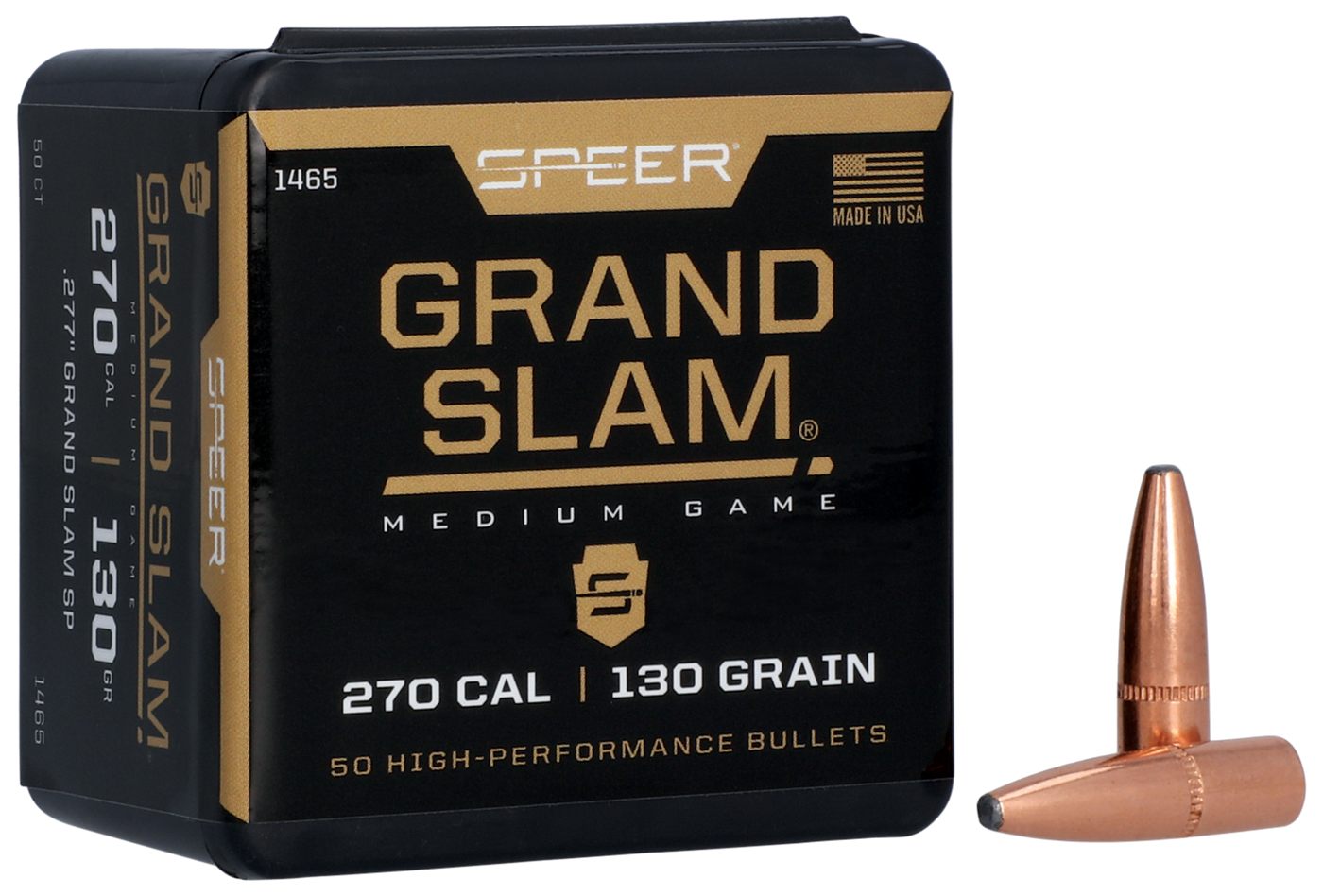 Speer 1465 Grand Slam 270 Cal 130gr Soft Point 50 Per Box/5 Case