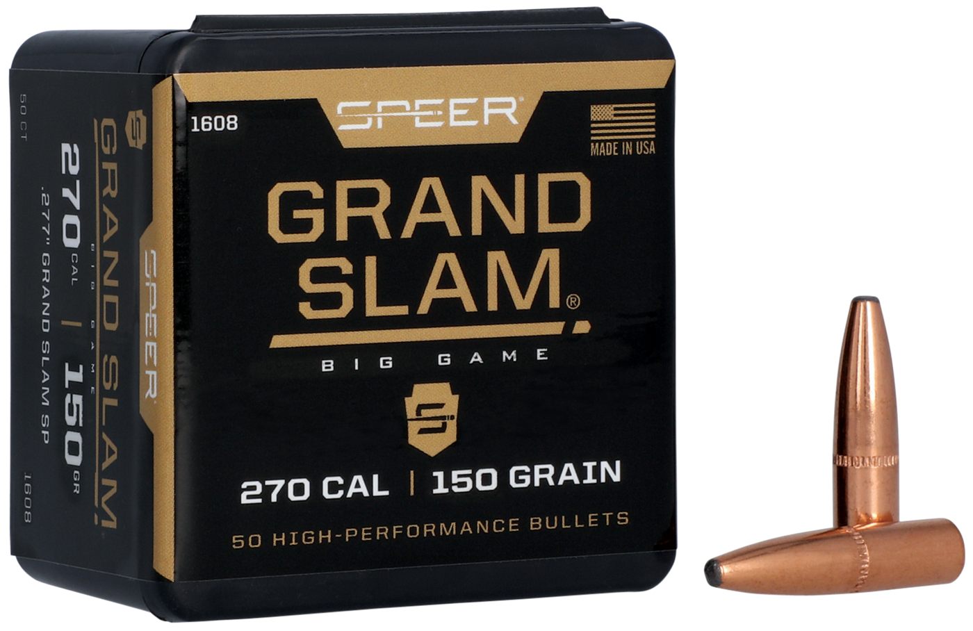 Speer 1608 Grand Slam 270 Cal 150gr Soft Point 50 Per Box/5 Case
