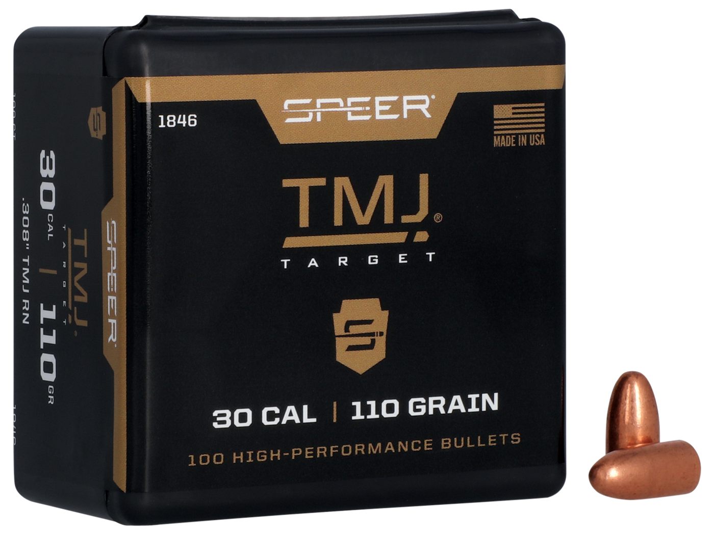 Speer TMJ Target / Plinker Bullets .30 cal .308in 110 gr Carbine 100/ct