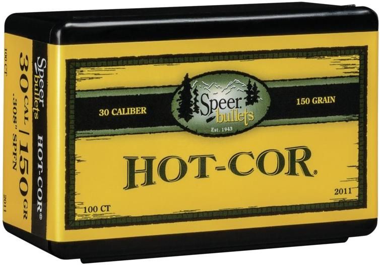 Speer 2011 Hot-Cor 30 Cal 150gr Soft Point Flat Nose 100 Per Box/5 Case view 2