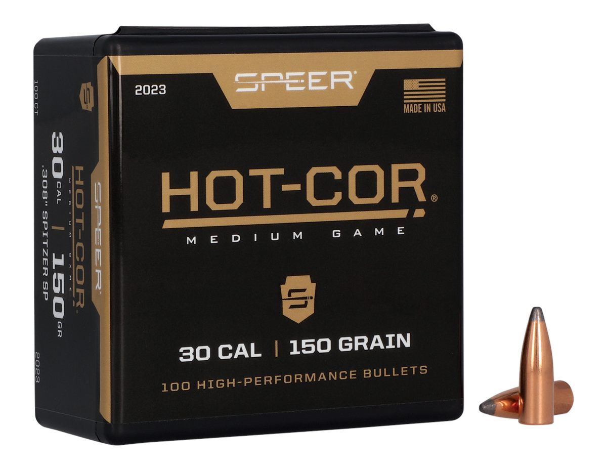 Speer 2023 Hot-Cor 30 Cal 150gr Spitzer Soft Point 100 Per Box/5 Case