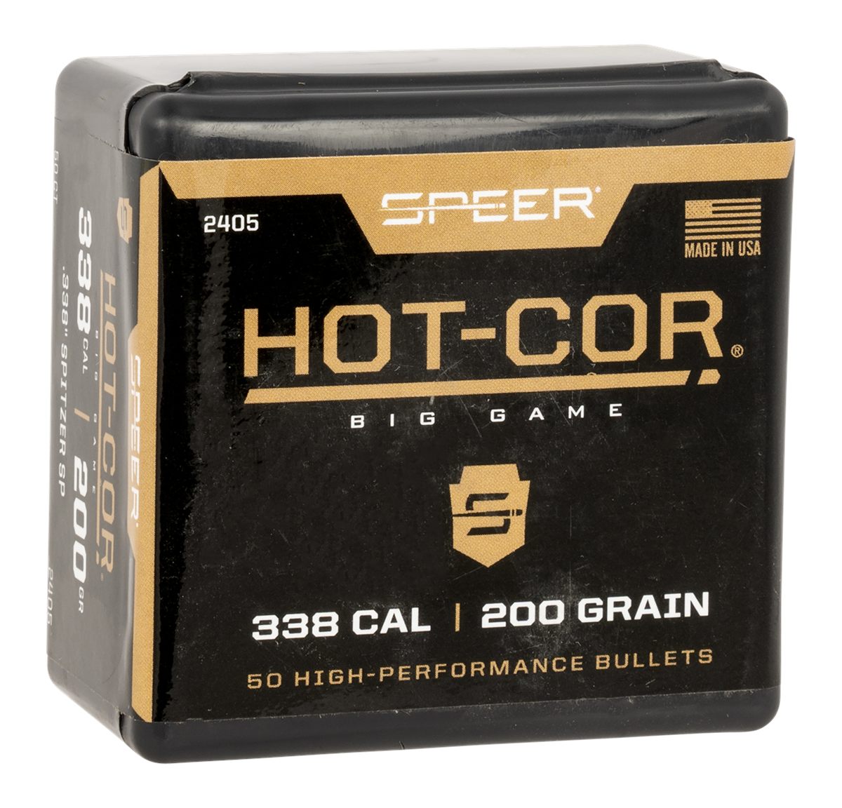Speer 2405 Hot-Cor 338 Cal 200gr Spitzer Soft Point 50 Per Box/5 Case