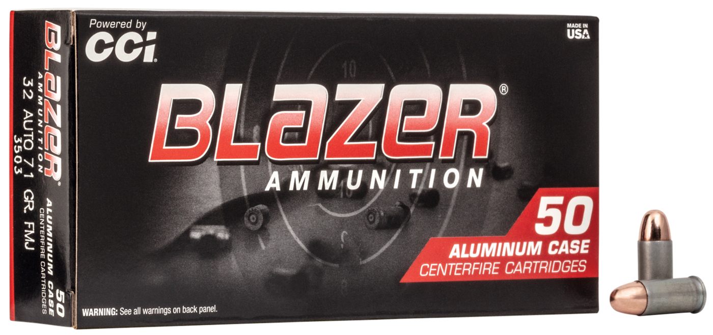 CCI 3503 Blazer Handgun 32ACP 71gr Total Metal Jacket 50 Per Box/20 Case