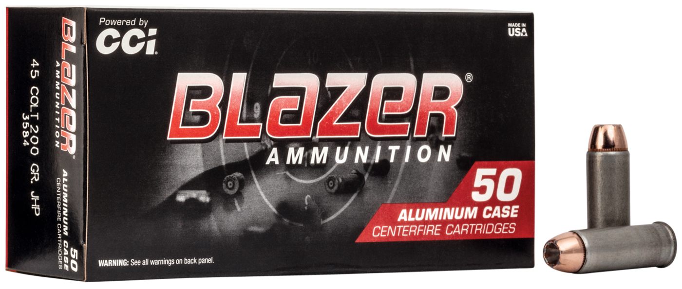 Cci 3584 Blazer Handgun 45 Colt 200gr Jacketed Hollow Point 50 Per Box/20 C