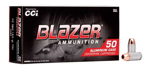 Blazer Ammunition CCI Aluminum Handgun .40 S W 165 gr FMJ 1100 fps 50/ct view 2