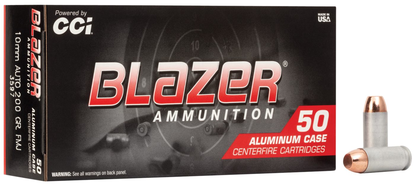 Cci 3597 Blazer Handgun 10mmAuto 200gr Total Metal Jacket 50 Per Box/20 Cas