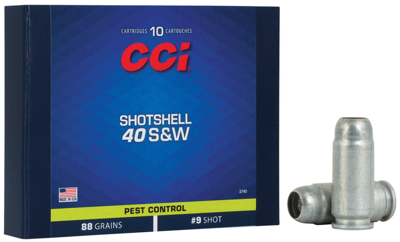 CCI Pest Control Handgun Shotshells .40 S W 88 gr 9 1250 fps 10/ct