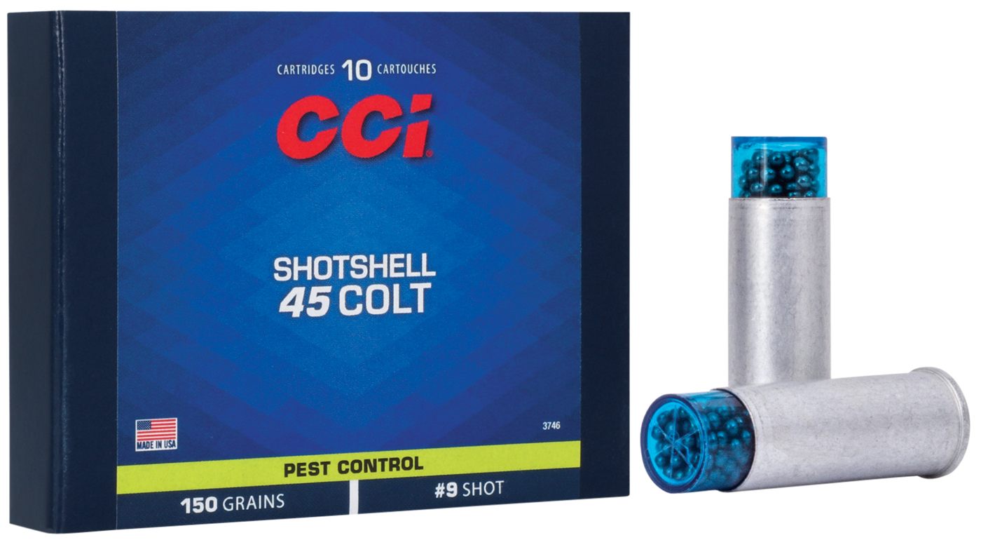 Cci 3746 Pest Control Shotshell 45 Colt 150gr 9 10 Per Box/20 Case
