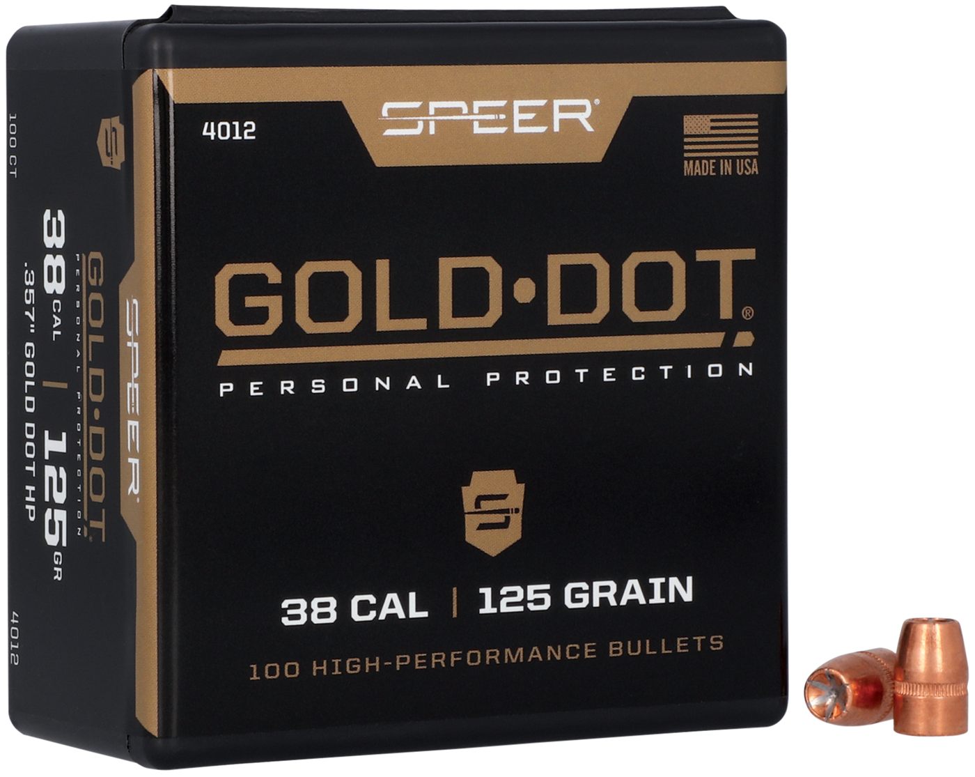 Speer Ammunition Gold Dot Personal Protection Handgun Bullets .38/.357 Mag