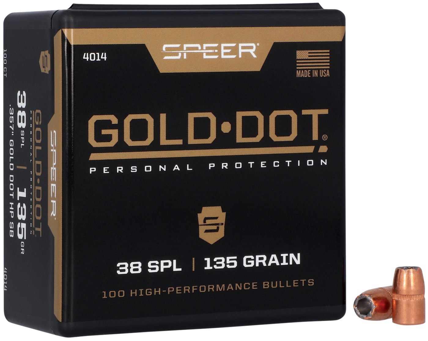 Speer Gold Dot Personal Protection Short Barrel Handgun Bullets .38 cal .35