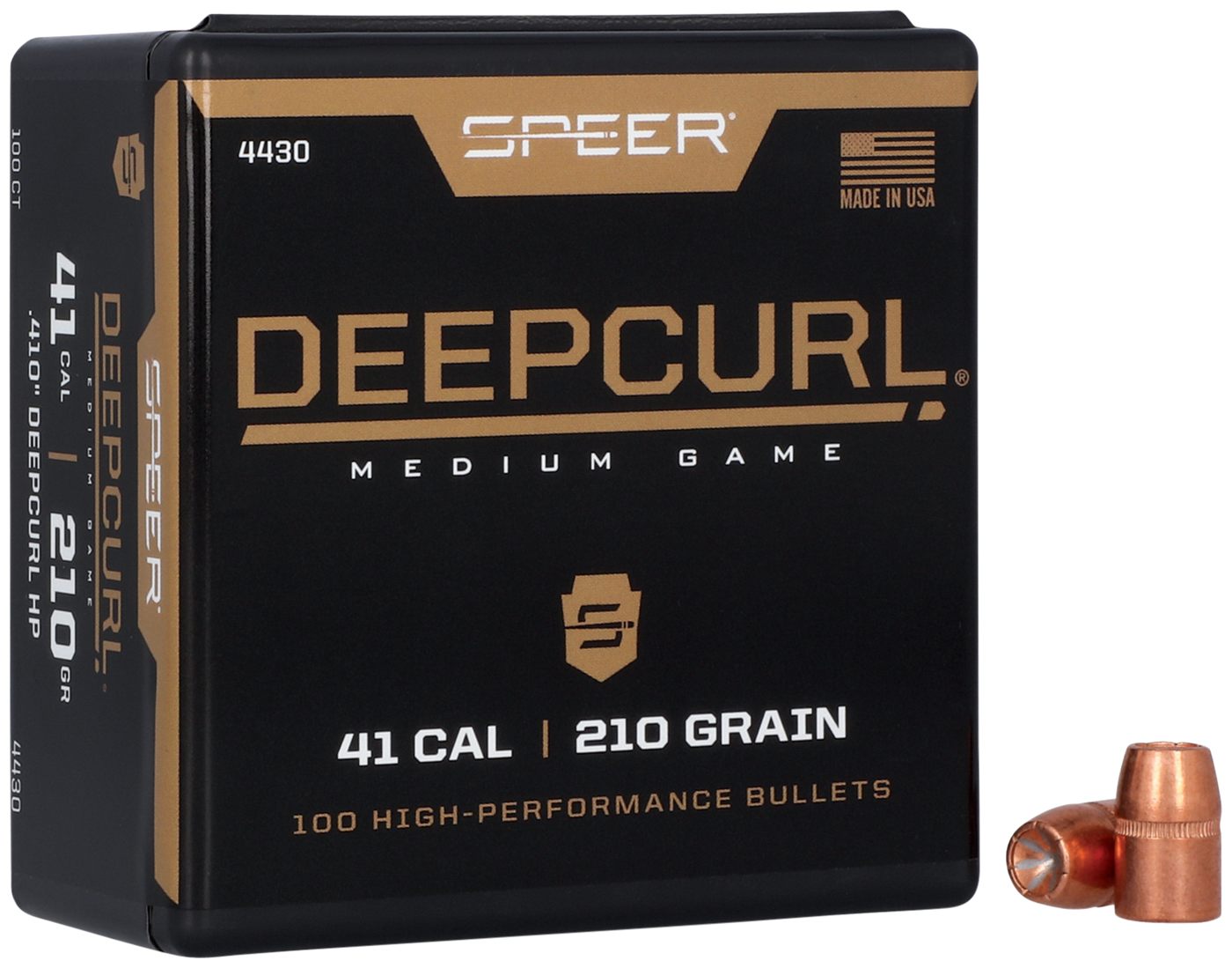 Speer Deep Curl Handgun Hunting Bullets .41 Mag .410in 210 gr Dchp 100/ct