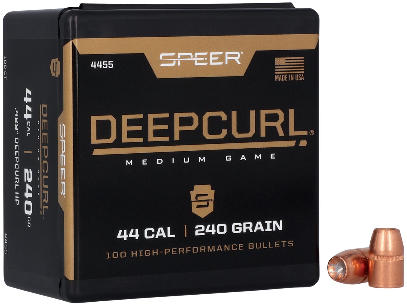 Speer Deep Curl Handgun Bullets .44 cal .429in 240 gr Dchp 100/ct