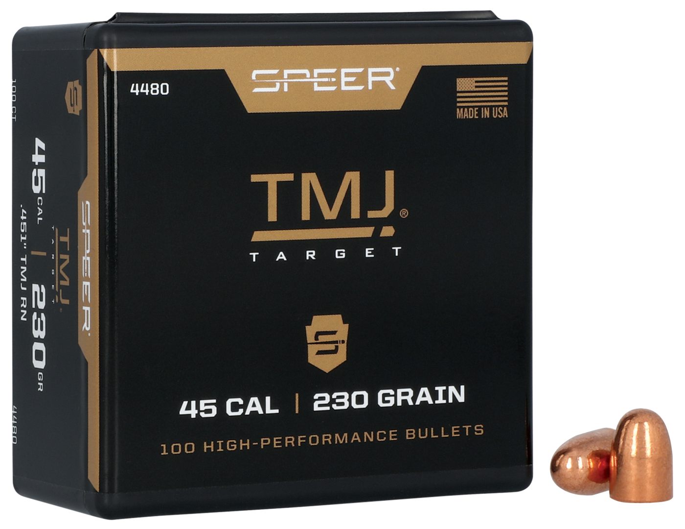 Speer 4480 TMJ 45 Cal 230gr Total Metal Jacket 100 Per Box/5 Case