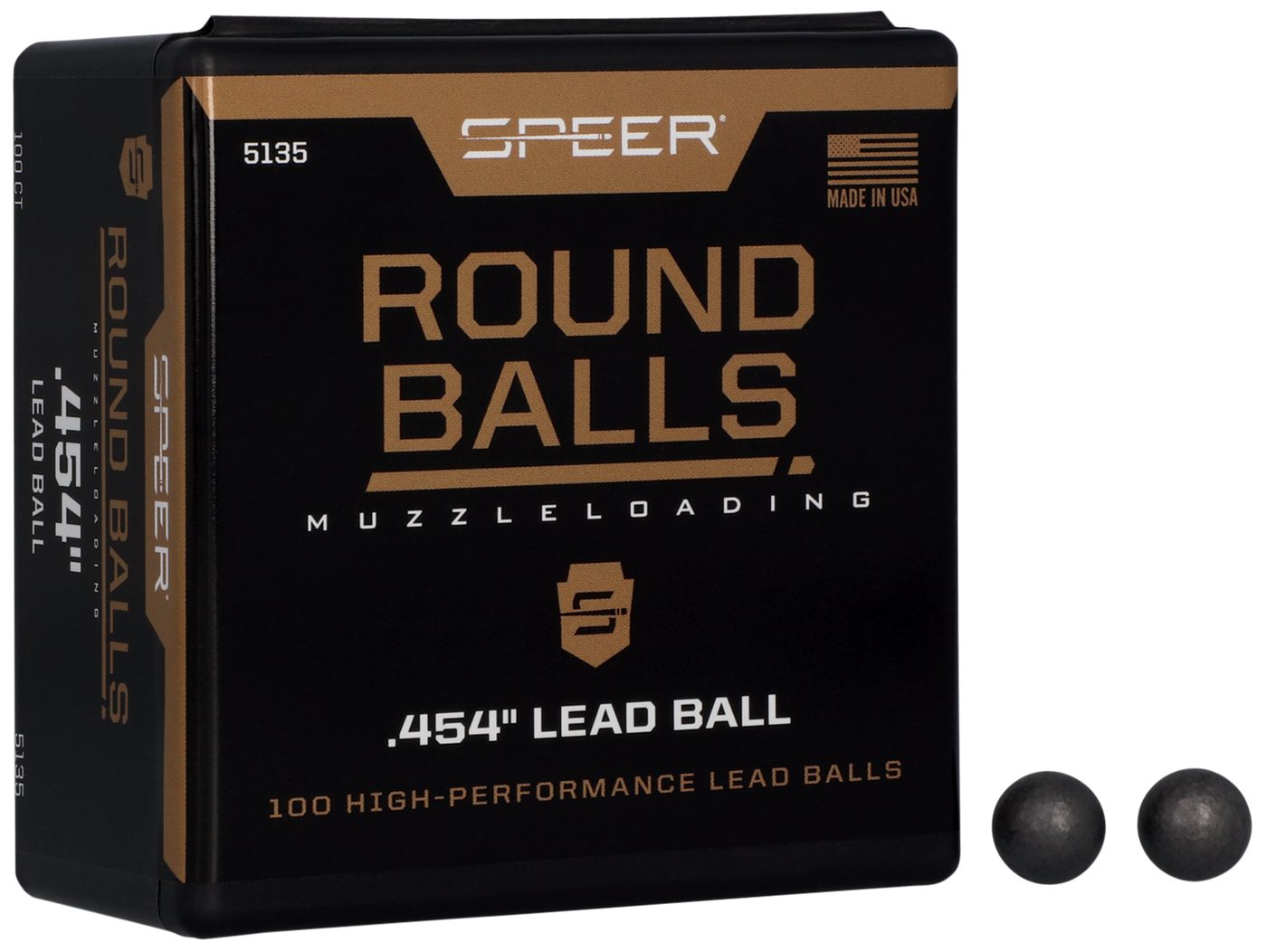 Speer 5135 Lead Balls 44 Cal 140gr 100 Per Box/5 Case