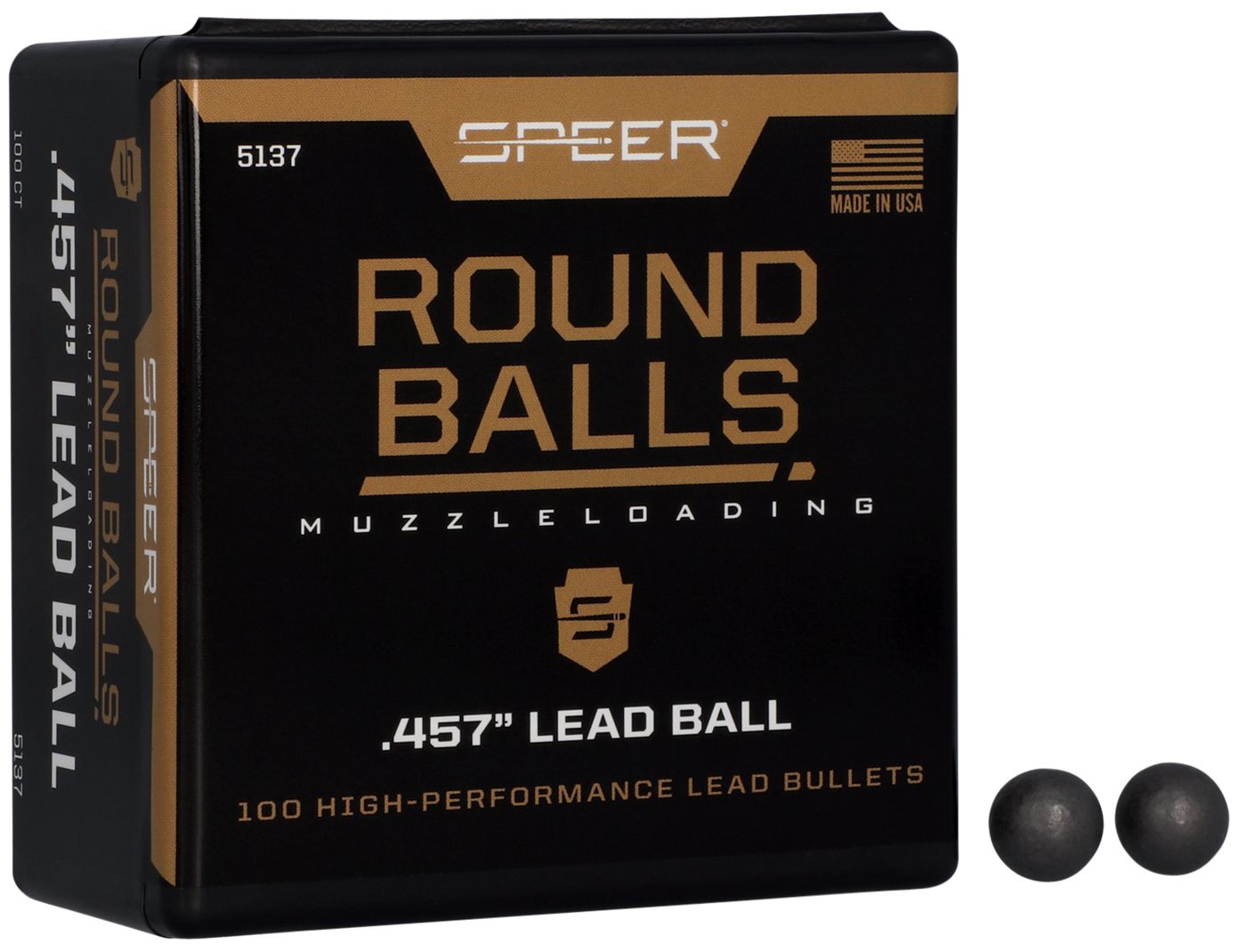 Speer 5137 Lead Balls 45 Cal 143gr 100 Per Box/5 Case