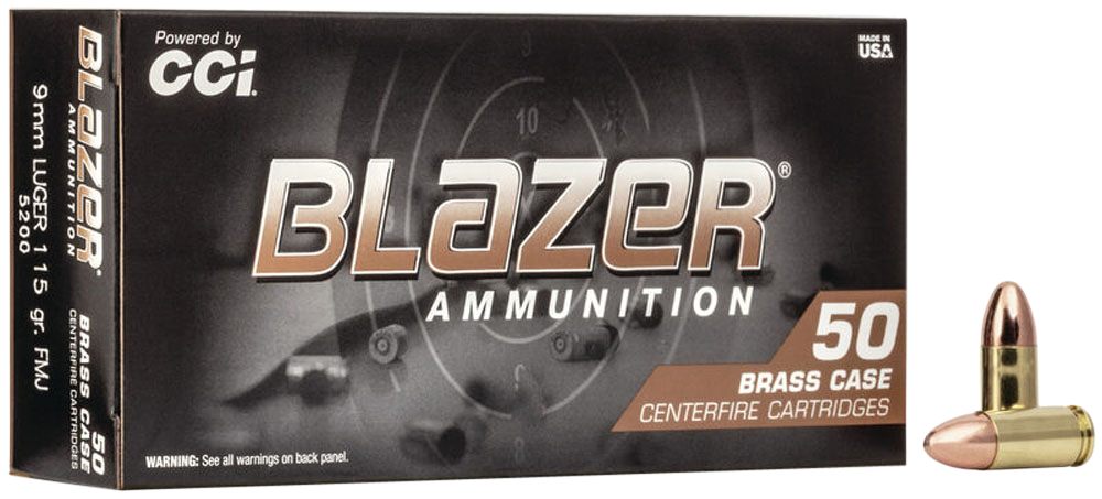 Cci 5200 Blazer Brass Handgun 9mmLuger 115gr Full Metal Jacket 50 Per Box/2 view 2