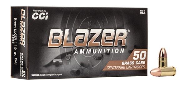 Cci 5200 Blazer Brass Handgun 9mmLuger 115gr Full Metal Jacket 50 Per Box/2 view 3