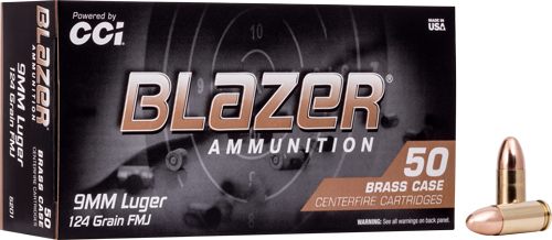 Cci 5201 Blazer Brass Handgun 9mmLuger 124gr Full Metal Jacket 50 Per Box/2 view 3