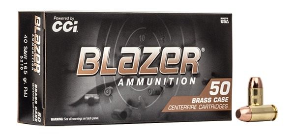 Blazer Ammunition CCI 5210 Brass Handgun 40S W 165gr Full Metal Jacket 50 P view 3
