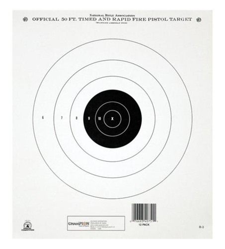 Champion Traps and Targets, NRA 50ft Timed Rapid Fire Tagboard (Per 12) view 2