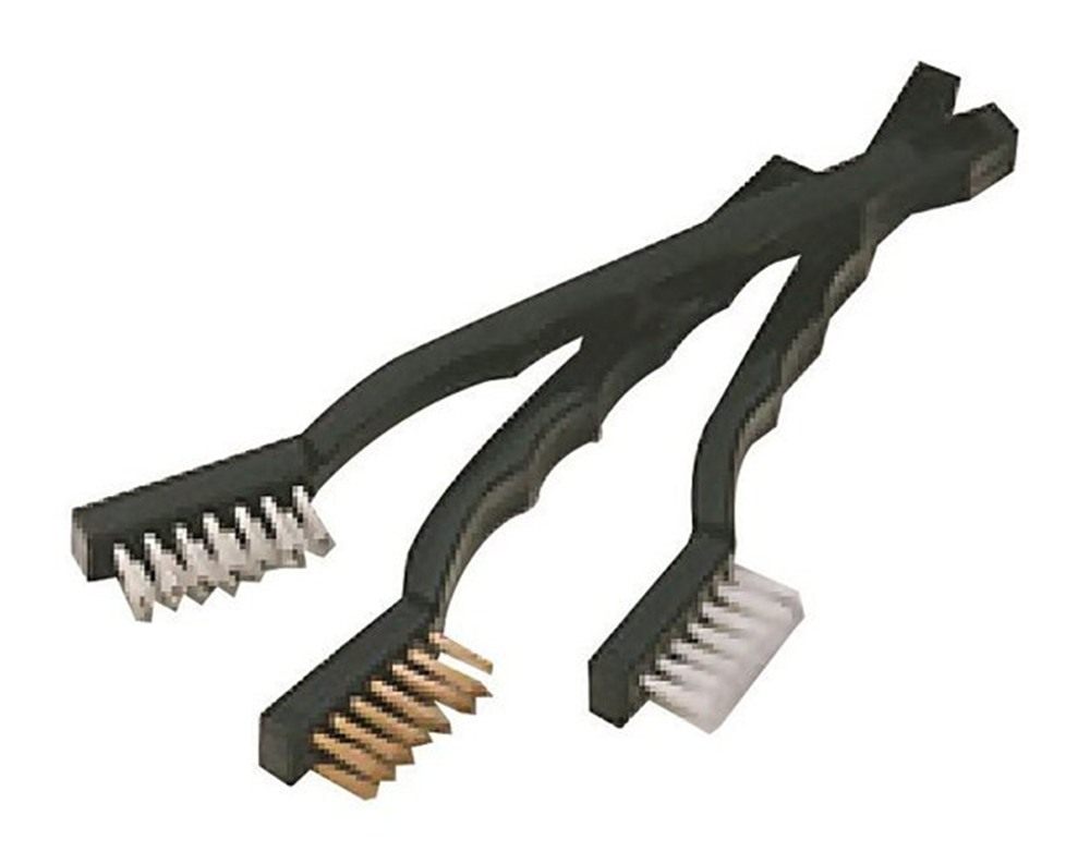 OUTERS Stainless Steel/Phosphor Bronze/Nylon 40835 Gun Brush 3 Piece Set