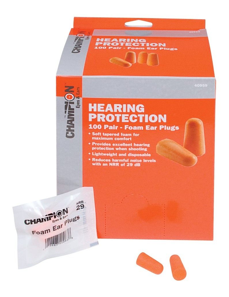 Champion Traps and Targets, Ear Plugs, 100 Pair, Foam, Orange (40959) view 2