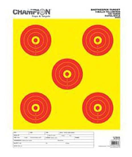 Champion Traps and Targets Shop keeper 5-Bulls - Pack of 12 (Large, Bright view 2