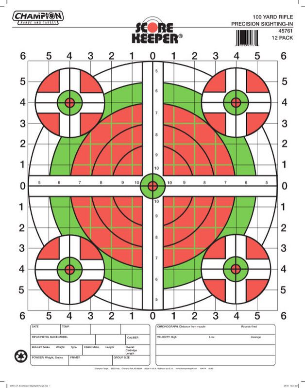 Champion Traps and Targets, Sight in Large Orange 100 Yards (Per 12) (45796 view 2
