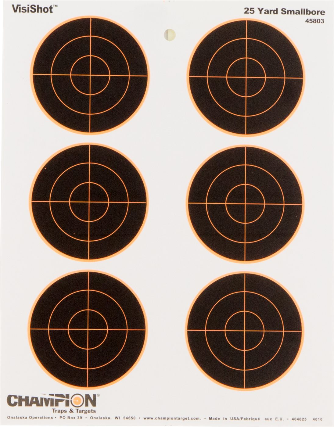 Champion Traps and Targets VisiShot Bulls - Pack of 10 (6-3-Inch)