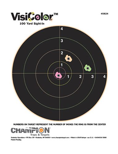 Champion Traps and Targets Bushnell, VisiShot 8in Bulls Eye (10 Pack), Blac view 3