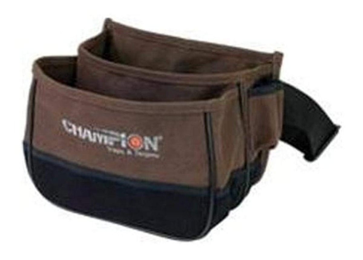 Champion Traps and Targets 45852 Double Box Shell Pouch, Brown