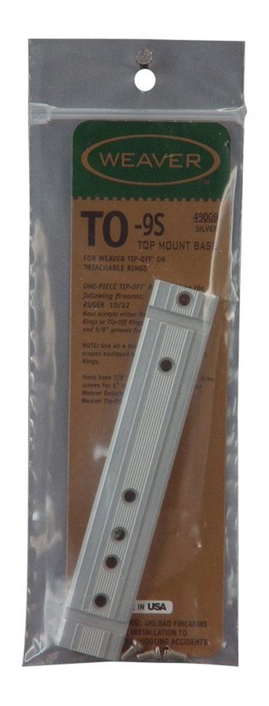 Weaver .22 Tip-Off Aluminum Base - TO-9S view 2