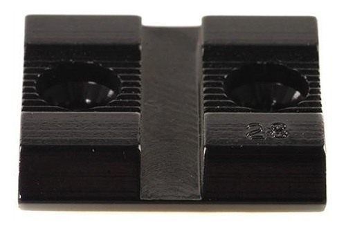 Rcbs Weaver Standard Top Mount Aluminum Scope Base - Gloss Black - 28 - Fro view 3