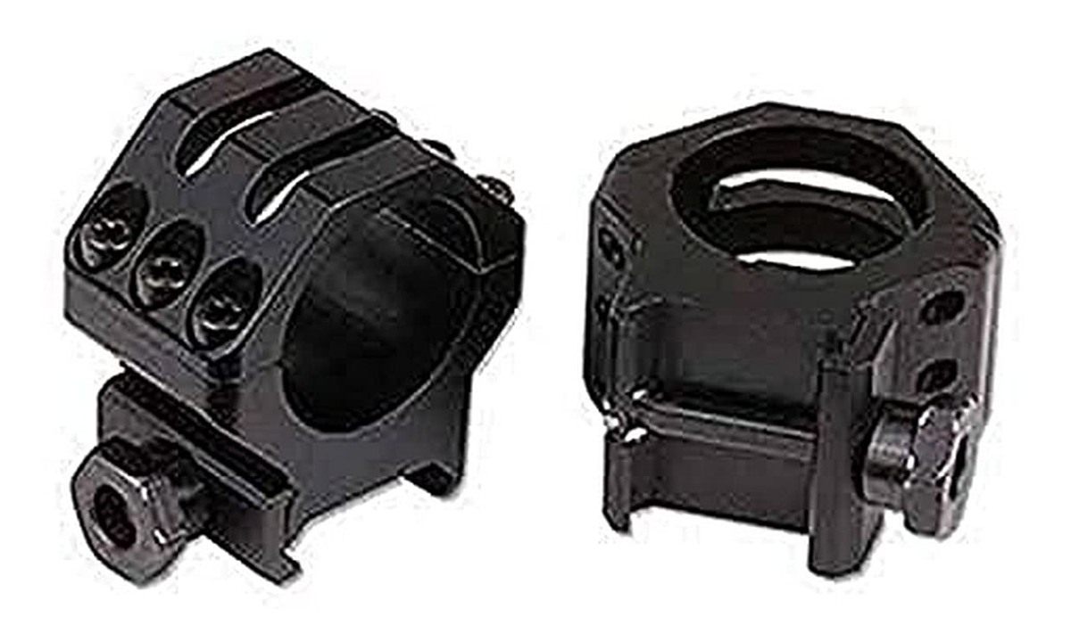 Weaver 1-Inch Six Hole Tactical Extra High Rings (Matte Black)