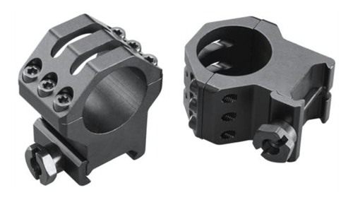 Weaver 1-Inch Six Hole Tactical Extra High Rings (Matte Black) view 2
