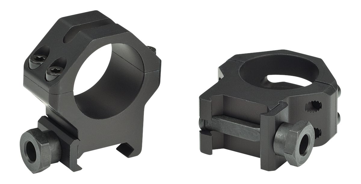 WEAVER Four Hole Skeleton 1-Inch High Ring, Matte Black
