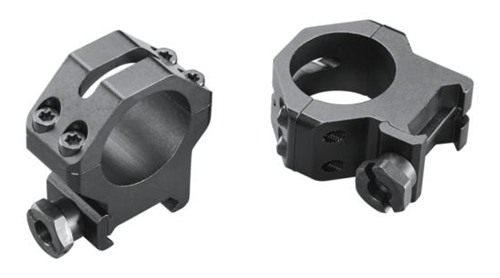 WEAVER Four Hole Skeleton 1-Inch High Ring, Matte Black view 4