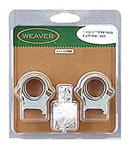Weaver Detachable High Top Mount Rings, 1-Inch, Silver view 3